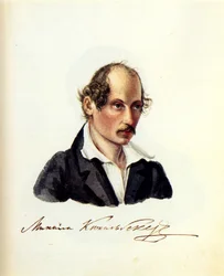 Portrait du décembriste Mikhaïl Kuechelbecker 1798-1859, 1831