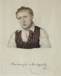 Portrait du Décembriste Vladimir Nikolaïevitch Likharev 1803-1840, 1828