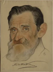 Portrait de Feliks Yakovlevich Kon 1864-1941, 1922