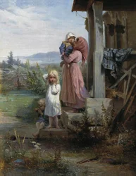 Matin dans un village, années 1880