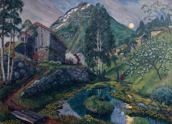 Clair de lune dans la vallée de Dvergs, vers 1915