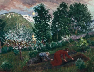 Nuit de printemps dans le jardin