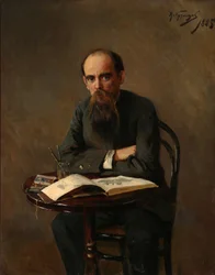 Portrait du peintre Yefim Yefimovich Volkov 1844-1920, 1885
