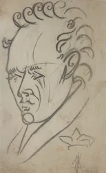 Portrait du poète Vasili Kamensky 1884-1961, 1913