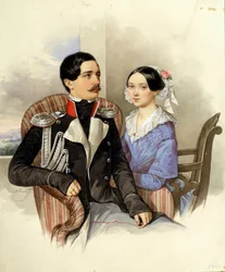 Portrait du comte Jakov Karlovich Sievers et de la comtesse Vera Mikhaylovna