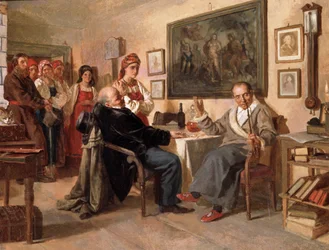 Le marché. La vente des serfs
