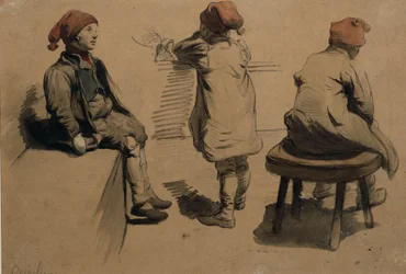 Garçons avec des bonnets de lutin