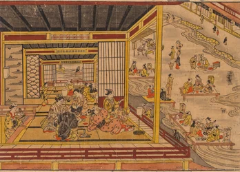 Maison de thé au bord de la rivière Kamo à Kyoto