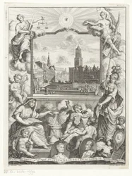 Vue de la ville avec la cathédrale d