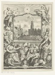 Vue de la ville avec la cathédrale d