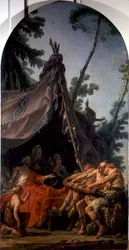 Le roi de Scythie sur son lit de mort suppliant ses fils de se réconcilier, vers 1767