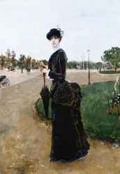 Une dame élégante au Bois de Boulogne, 1880