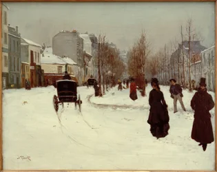 Le Boulevard de Clichy sous la neige