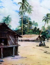 Un village dans les îles Salomon, 1908