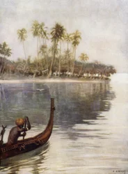 Tôt le matin, Gavutu, Îles Salomon