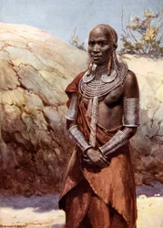 Femme masaï : Afrique orientale britannique
