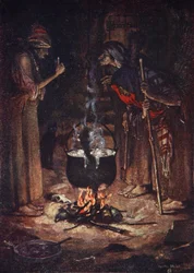 Les Trois Sorcières, Macbeth, Acte IV Scène 1, illustration de 