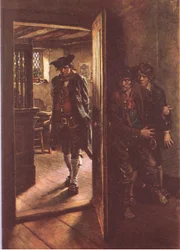 Nous étions tous deux cachés par la porte ouverte, de L