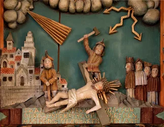 Jésus cloué sur la croix (détail)