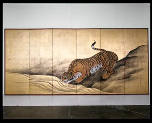Tigres dans un paysage