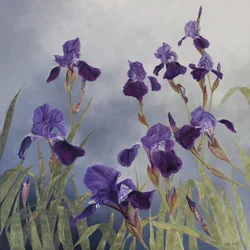 Iris hybrida, 2015 (acrylique sur bois gesso)