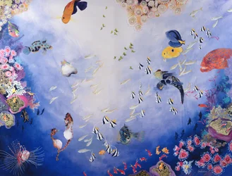 Monde sous-marin IV (acrylique sur toile)