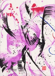 Abstraction de berceuse violette Zen 1, 2020