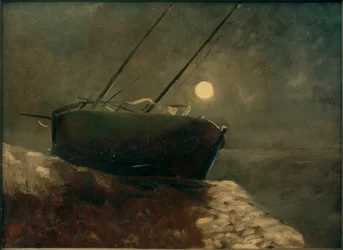 Barque au clair de lune