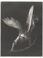 Ange avec une chaîne dans ses mains, Après cela je vis descendre du ciel un ange qui avait la clé de l