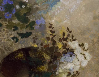 Fleurs dans un vase noir, vers 1909-10