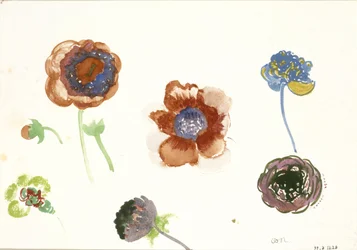 Huit études de fleurs