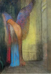 Vieil homme avec des ailes