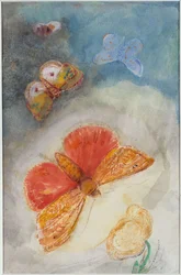 Papillons et fleur