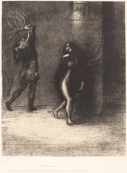 Saint Antoine: "Sous ses longs cheveux, qui lui couvraient le visage, j