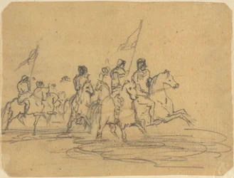Esquisse pour la première gravure de Redon, Le Gué (M. 2)