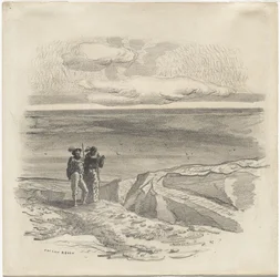 Deux figures dans un paysage