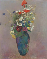 Vision : vase de fleurs