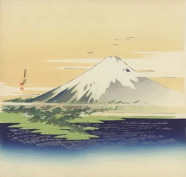 Fuji depuis la plage de Mio, 1900-10