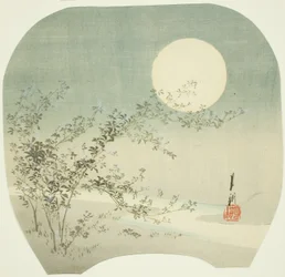 Pleine lune et fleurs d