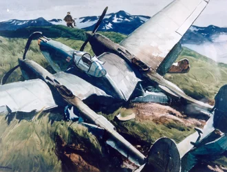 Atterrissage forcé, Aléoutiennes, 1943