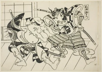 Le banquet de Wada (Wada sakamori), de la série "Scènes célèbres des pièces de marionnettes japonaises (Yamato irotake)"