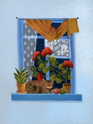 Une fenêtre douillette pour chat