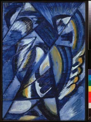 Composition, Bleu sur feuille de métal