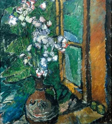 Cruche avec des fleurs