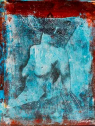Ladycat, 2024 (technique mixte sur papier coton)
