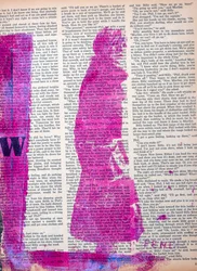 News, 2022 (technique mixte sur papier magazine)