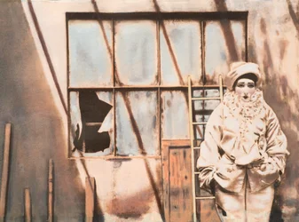 Pierrot, 2022 (cyanotype et techniques mixtes)