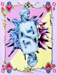 Queen of Hearts, 2019 (technique mixte sur toile)