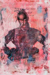Replicante, 2023 (technique mixte sur papier)