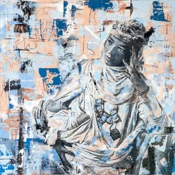 Sahara, 2023 (technique mixte sur toile)